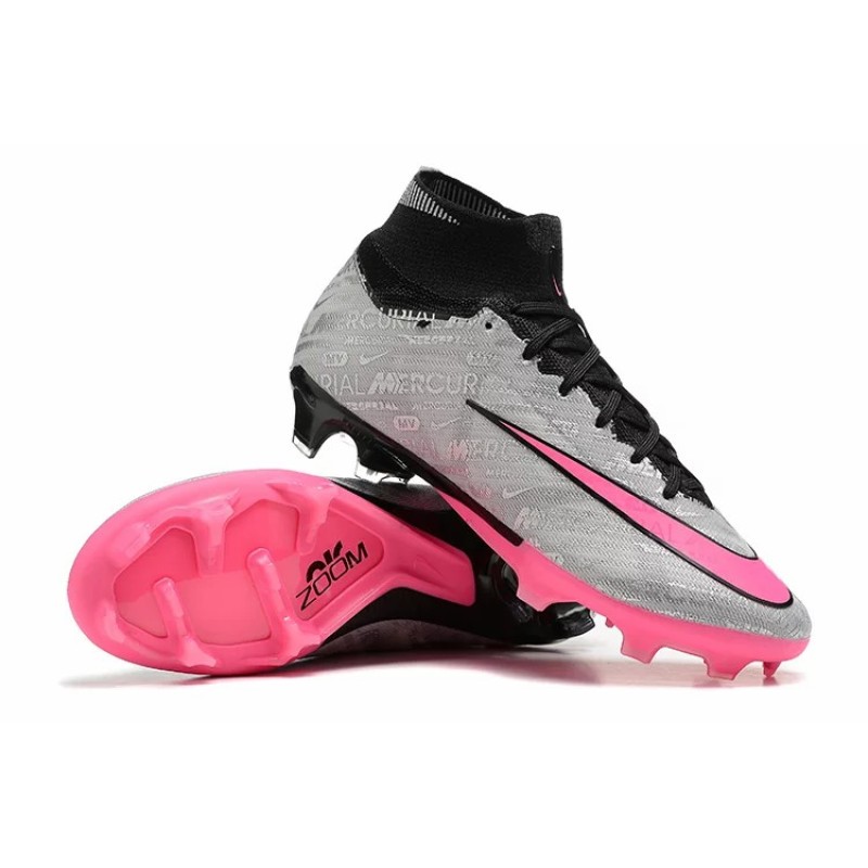 Botas de Fútbol Nike Air Zoom Mercurial Superfly IX Elite FG Gris&Rosa (#39~#45)