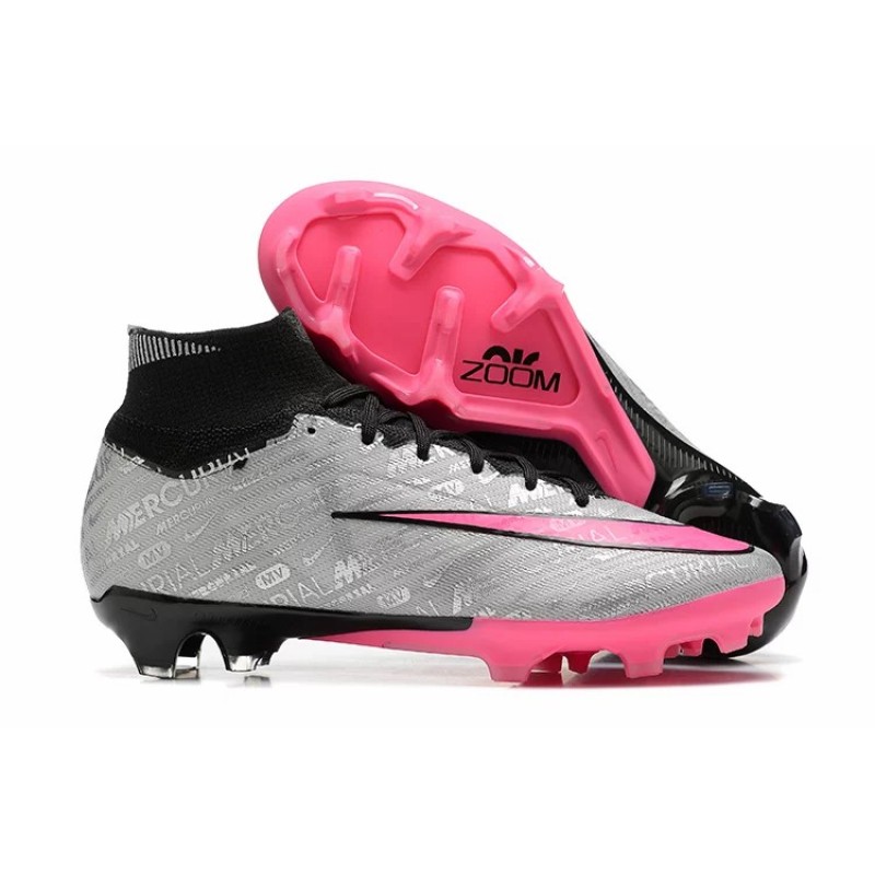 Botas de Fútbol Nike Air Zoom Mercurial Superfly IX Elite FG Gris&Rosa (#39~#45)