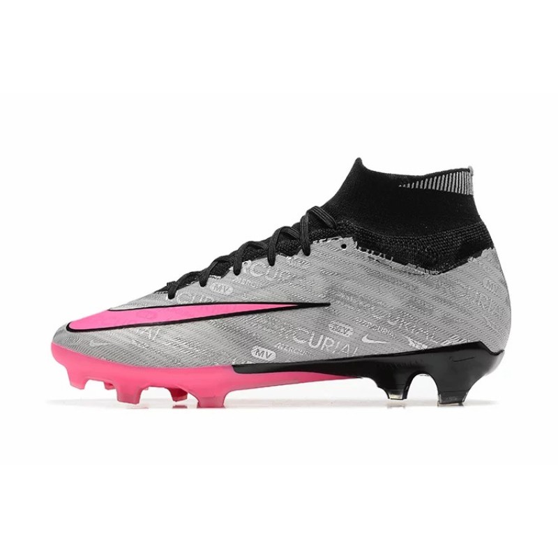 Botas de Fútbol Nike Air Zoom Mercurial Superfly IX Elite FG Gris&Rosa (#39~#45)