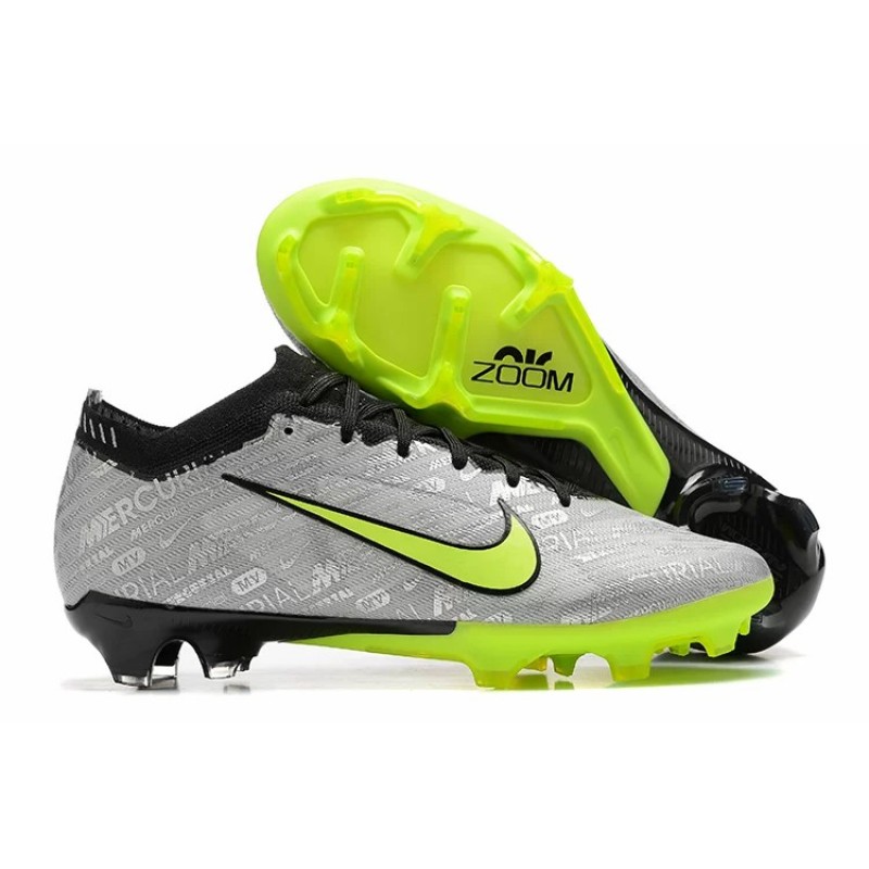 Botas de Fútbol Nike Air Zoom Mercurial Vapor XV Elite FG Gris&Amarillo Fluorescente (#39~#45)