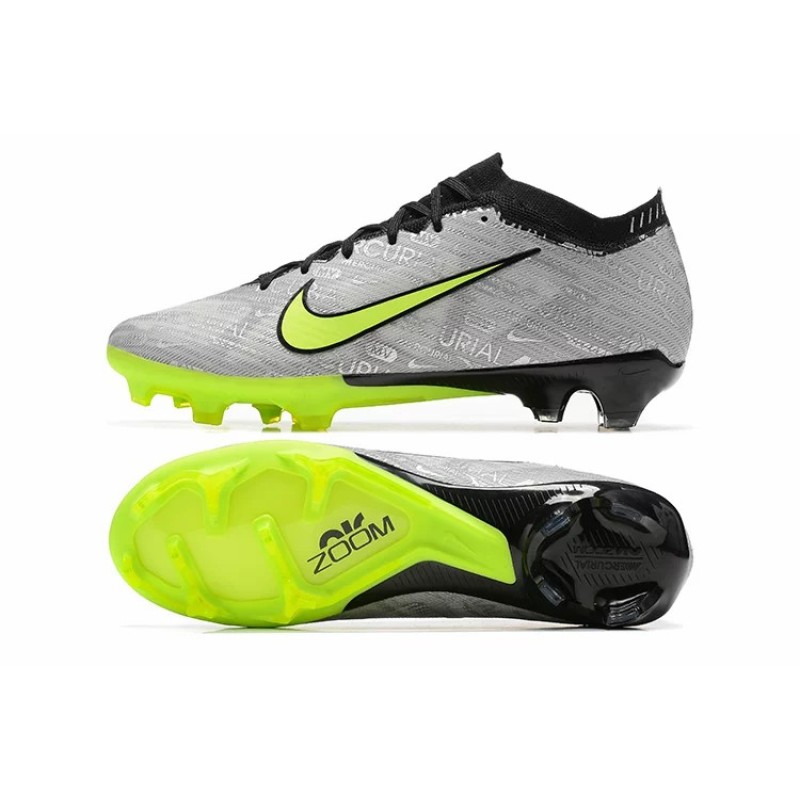 Botas de Fútbol Nike Air Zoom Mercurial Vapor XV Elite FG Gris&Amarillo Fluorescente (#39~#45) Botas de Fútbol Nike Air Zoom Mercurial Vapor XV Elite FG Gris&Amarillo Fluorescente (#39~#45)