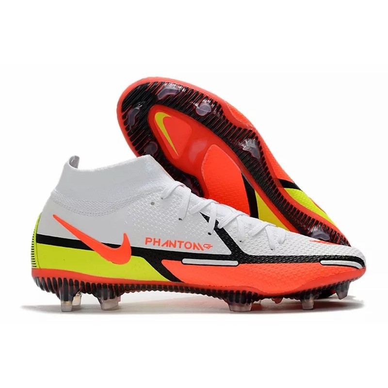 Botas de Fútbol Nike Phantom GT II Elite DF FG High Top Blanco&Rojo (#39~#45)