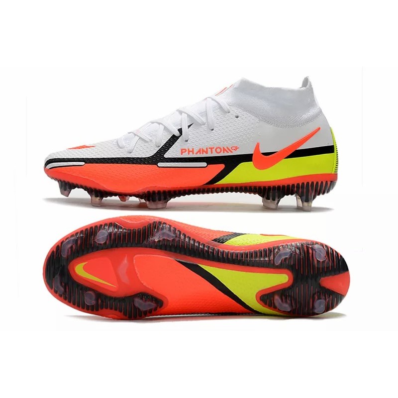 Botas de Fútbol Nike Phantom GT II Elite DF FG High Top Blanco&Rojo (#39~#45)