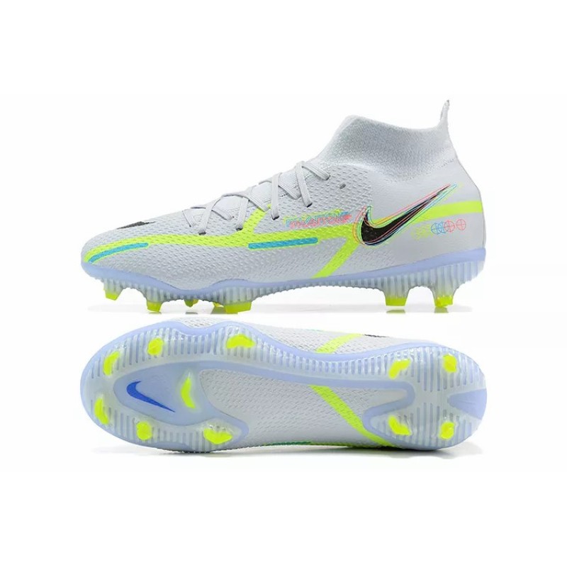 Botas de Fútbol Nike Phantom GT2 Dynamic Fit Elite FG Blanco&Amarillo Fluorescente (#39~#45) Botas de Fútbol Nike Phantom GT2 Dynamic Fit Elite FG Blanco&Amarillo Fluorescente (#39~#45)