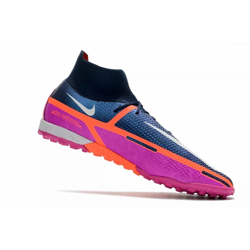 Botas de Fútbol Nike Phantom GT2 Elite Dynamic Fit TF Púrpura&Azul Marino (#39~#45)