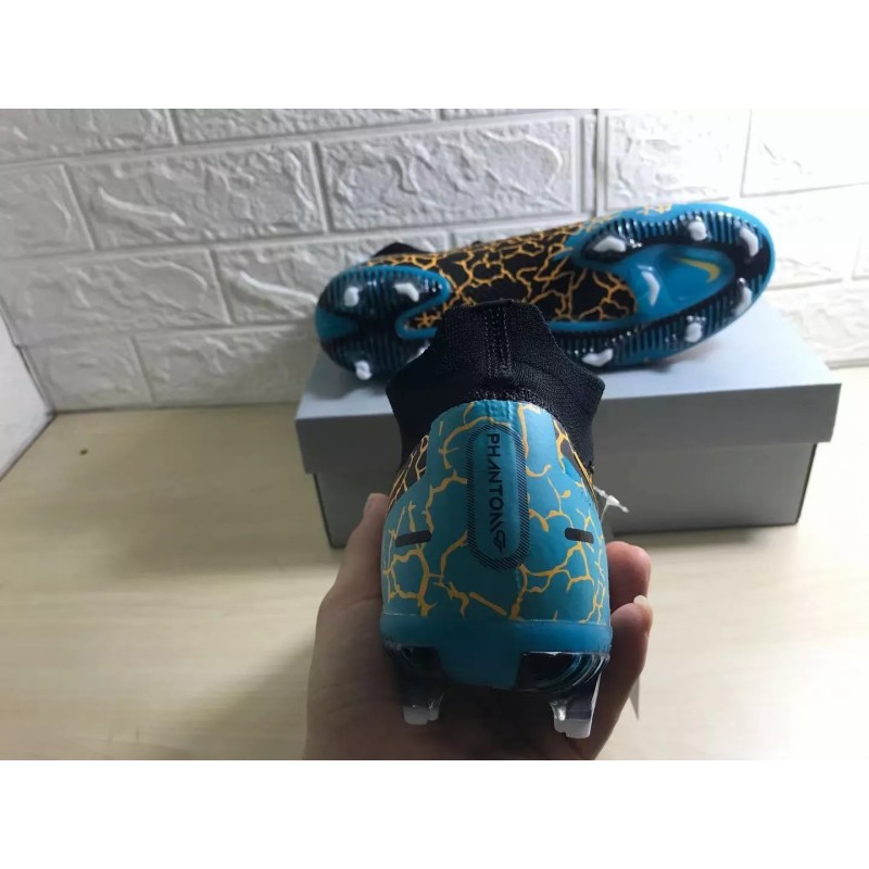 Botas de Fútbol Nike Phantom GT Elite DF FG Negro&Naranja&Azul (#38~#45)