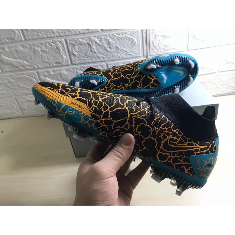Botas de Fútbol Nike Phantom GT Elite DF FG Negro&Naranja&Azul (#38~#45)