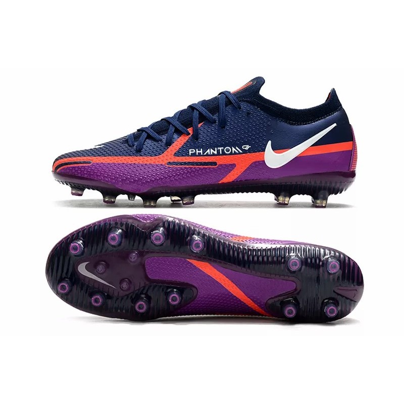 Botas de Fútbol Nike Phantom GT Elite AG-Pro Azul Marino&Púrpura / Marfil / Blanco&Rojo / Verde Fluorescente / Blanco&Multicolor / Plateado / Negro&Rojo / Negro&Rosado / Blanco&Rosado (#39~#45)