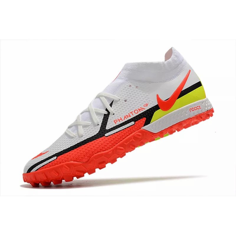 Botas de Fútbol Nike Phantom GT Pro TF Alta Blanco&Rojo (#39~#45)
