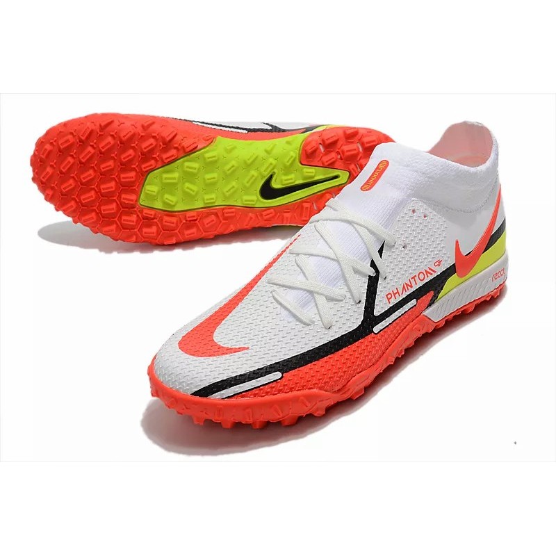Botas de Fútbol Nike Phantom GT Pro TF Alta Blanco&Rojo (#39~#45)