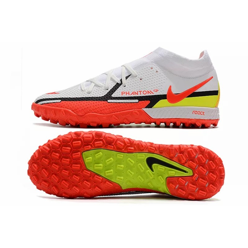Botas de Fútbol Nike Phantom GT Pro TF Alta Blanco&Rojo (#39~#45)
