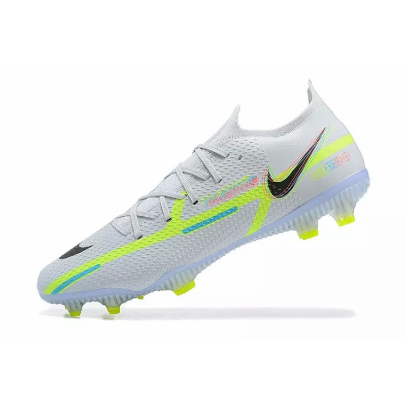 Botas de Fútbol Nike Phantom GT2 Elite FG Blanco&Amarillo Fluorescente (#39~#45)