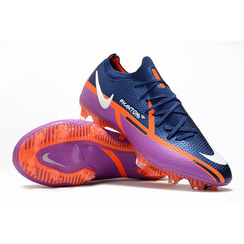Botas de Fútbol Nike Phantom GT II Elite DF FG Azul Marino&Púrpura (#39~#45)
