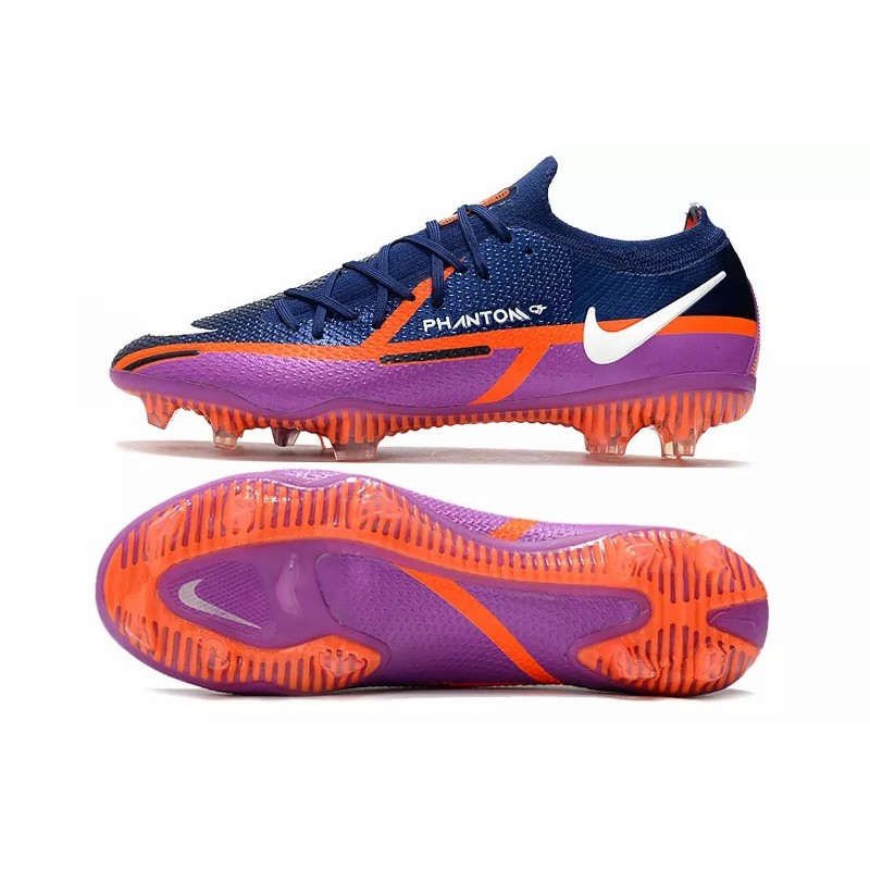 Botas de Fútbol Nike Phantom GT II Elite DF FG Azul Marino&Púrpura (#39~#45)