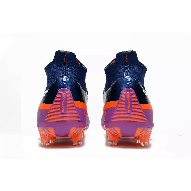 Botas de Fútbol Nike Phantom GT II Elite DF FG High Top Azul Marino&Púrpura (#39~#45)