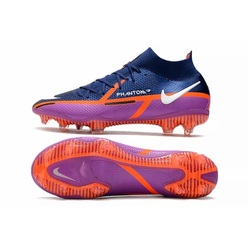 Botas de Fútbol Nike Phantom GT II Elite DF FG High Top Azul Marino&Púrpura (#39~#45)