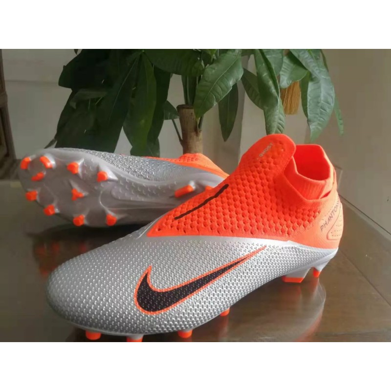 Botas de Fútbol Nike Phantom Vision Elite DF FG Naranja&Plateado (#39~#45)