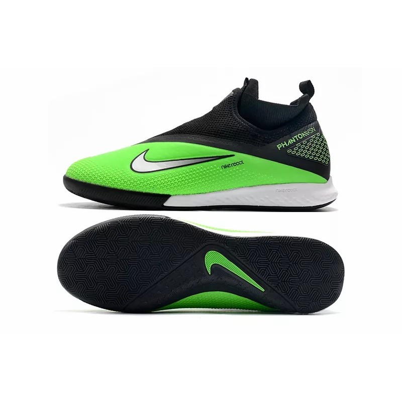 Botas de Fútbol Nike React Phantom Vision 2 Pro Dynamic Fit IC Gris / Blanco&Negro / Verde Fluorescente / Negro&Auzl / Rosa / Verde Oscuro (#39~#45)