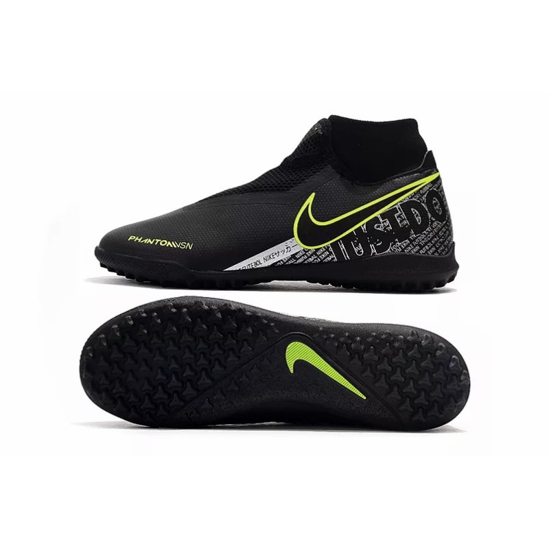Botas de Fútbol Nike Phantom Vison Academy DF TF Negro / Amarillo Fluorescente (#39~#45)
