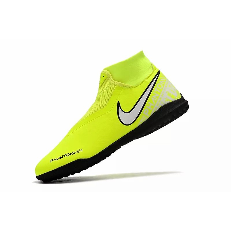 Botas de Fútbol Nike Phantom Vison Academy DF TF Negro / Amarillo Fluorescente (#39~#45)
