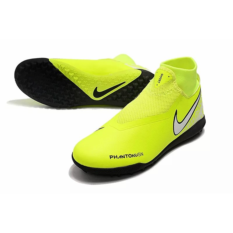 Botas de Fútbol Nike Phantom Vison Academy DF TF Negro / Amarillo Fluorescente (#39~#45)