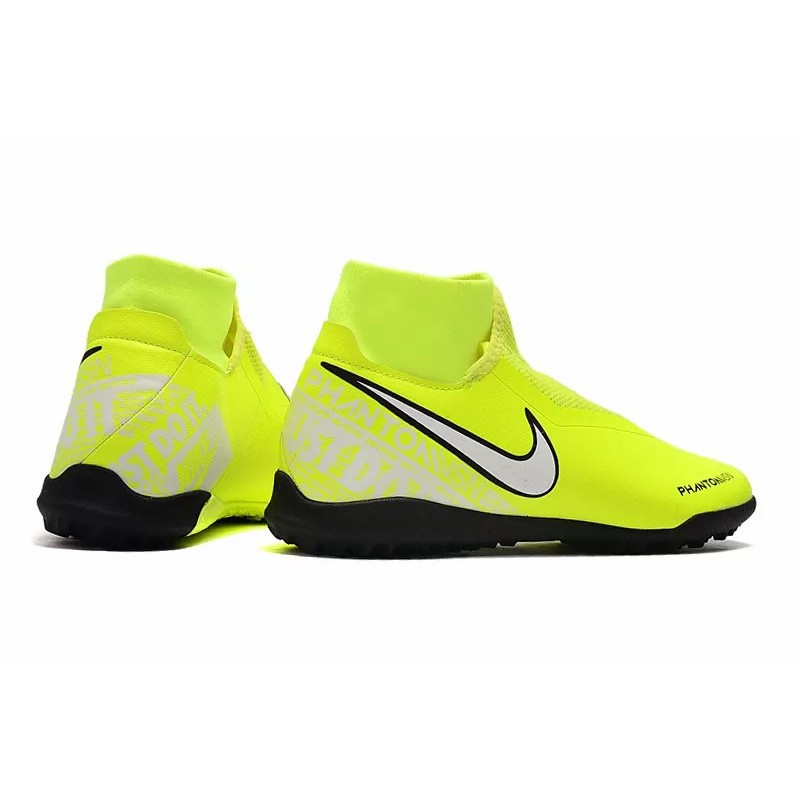 Botas de Fútbol Nike Phantom Vison Academy DF TF Negro / Amarillo Fluorescente (#39~#45)