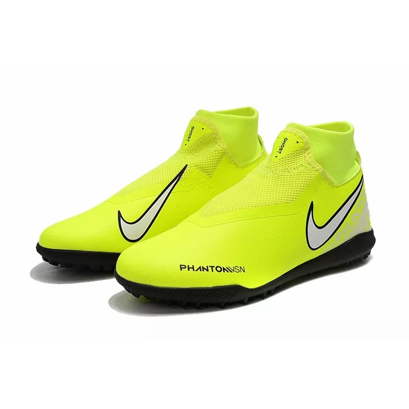 Botas de Fútbol Nike Phantom Vison Academy DF TF Negro / Amarillo Fluorescente (#39~#45)