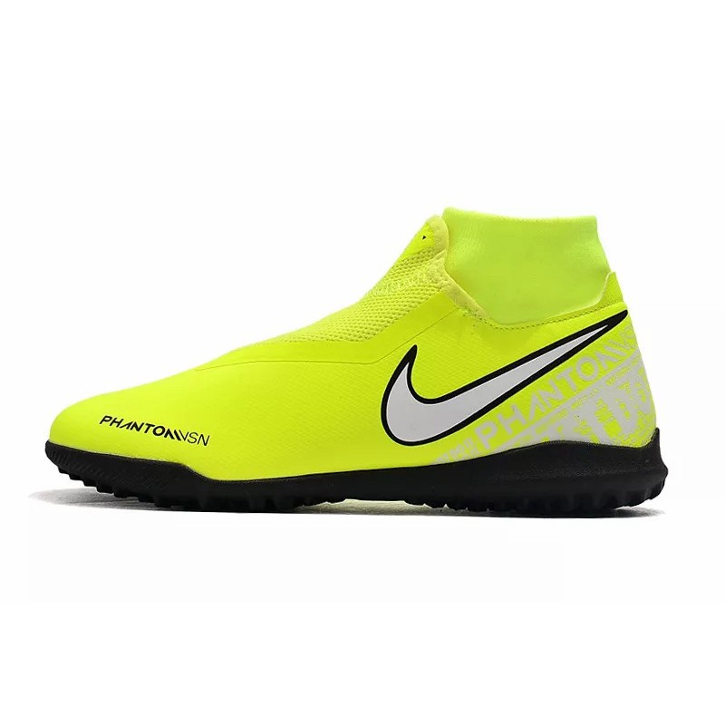 Botas de Fútbol Nike Phantom Vison Academy DF TF Negro / Amarillo Fluorescente (#39~#45)