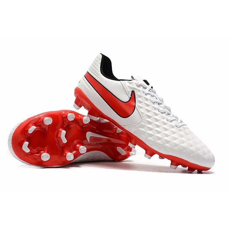 Botas de Fútbol Nike Tiempo Legend VIII FG Blanco&Rojo (#39~#45)