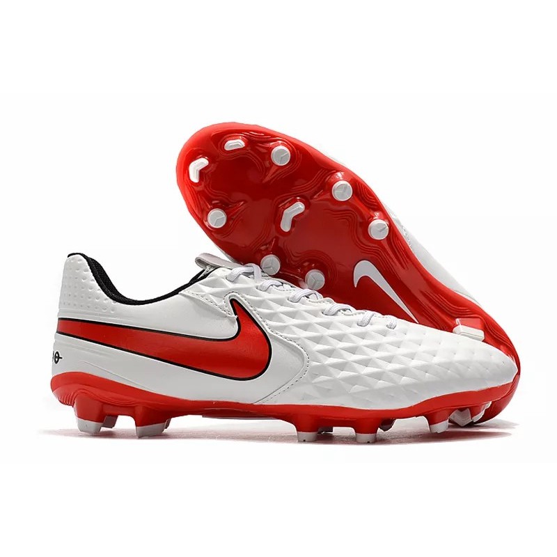 Botas de Fútbol Nike Tiempo Legend VIII FG Blanco&Rojo (#39~#45)