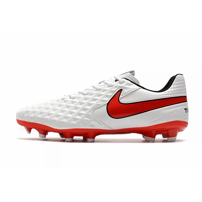 Botas de Fútbol Nike Tiempo Legend VIII FG Blanco&Rojo (#39~#45)