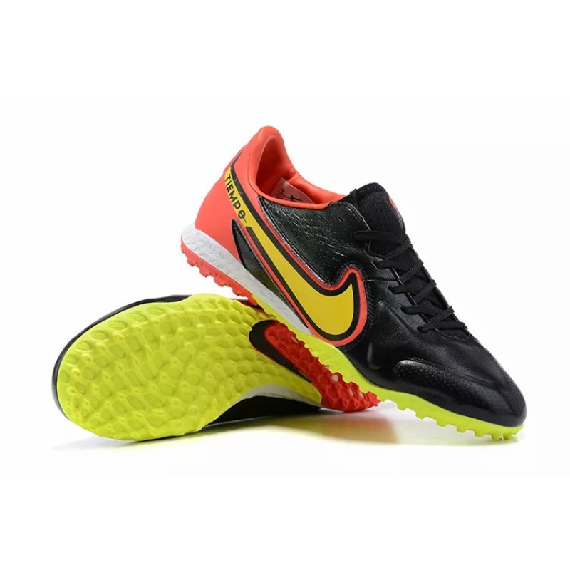 Botas de Fútbol Nike Tiempo Legend 9 TF Negro&Amarillo&Rojo (#39~#45)