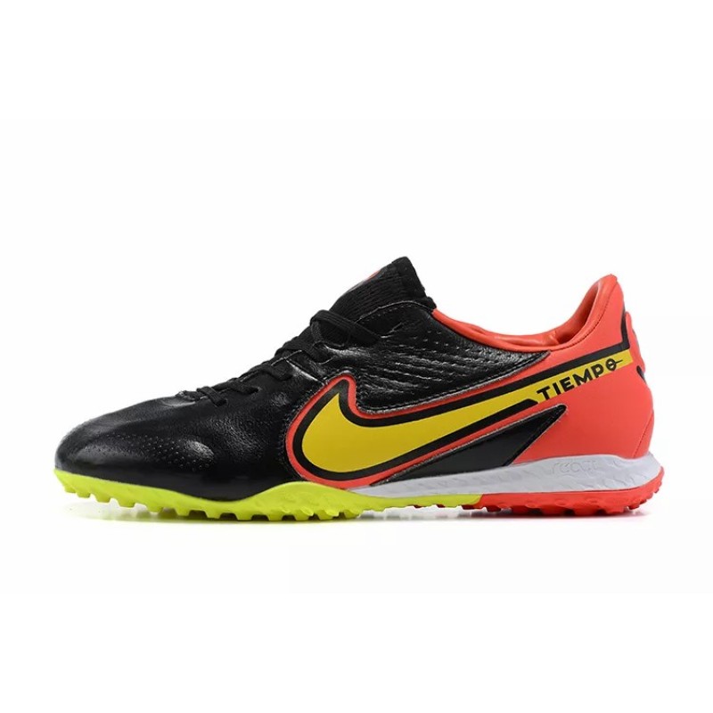 Botas de Fútbol Nike Tiempo Legend 9 TF Negro&Amarillo&Rojo (#39~#45)