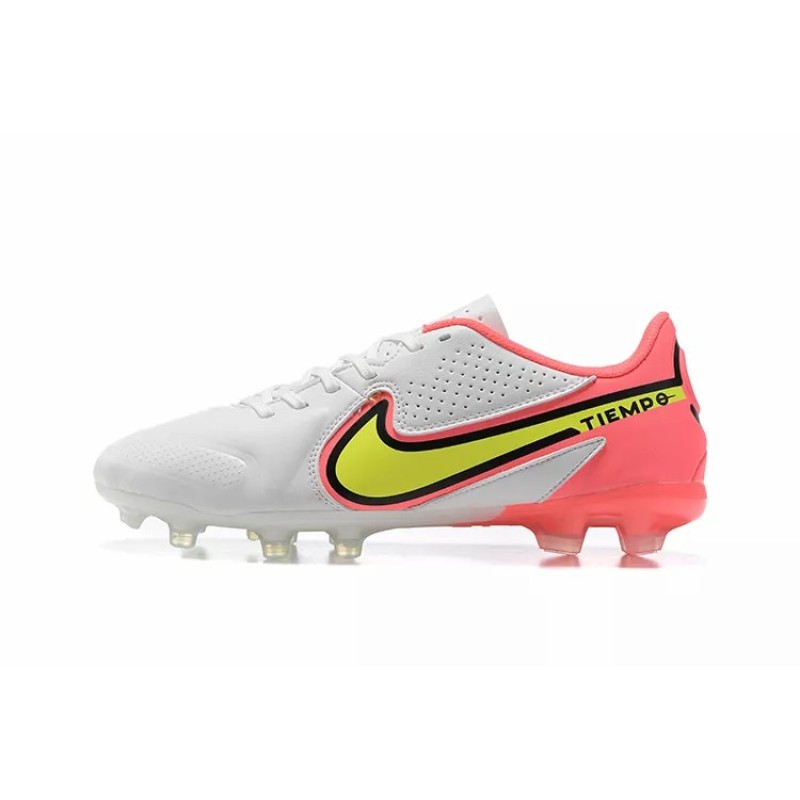 Botas de Fútbol Nike Tiempo Legend 9 FG Blanco&Rosado (#39~#45)