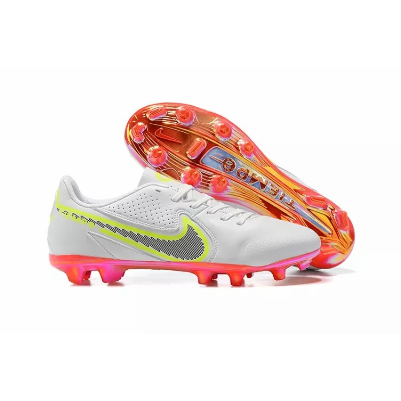 Botas de Fútbol Nike Tiempo Legend 9 FG Blanco&Amarillo (#39~#45)