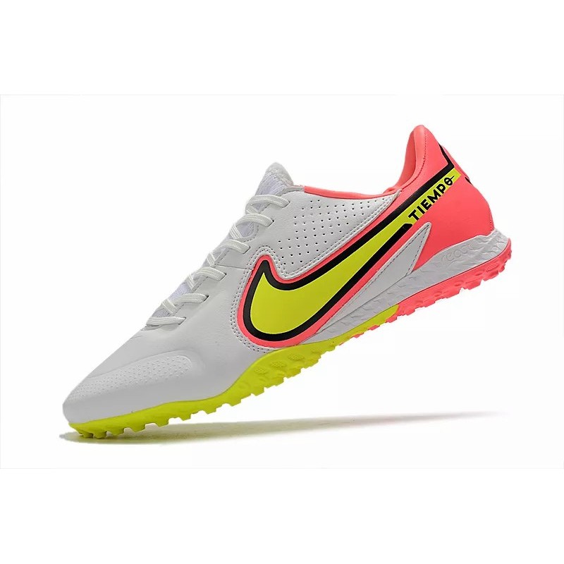 Botas de Fútbol Nike Tiempo Legend 9 MD Blanco&Amarillo&Rosado (#39~#45)