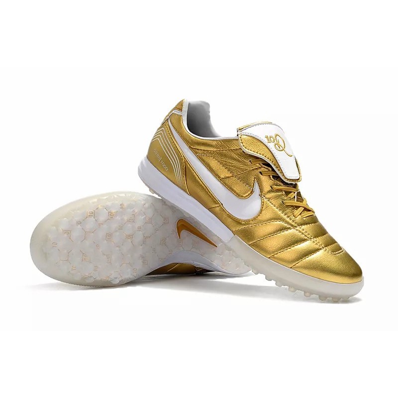 Botas de Fútbol Nike Tiempo Legend 7 R10 Elite TF Negro / Dorado / Blanco (#39~#45)