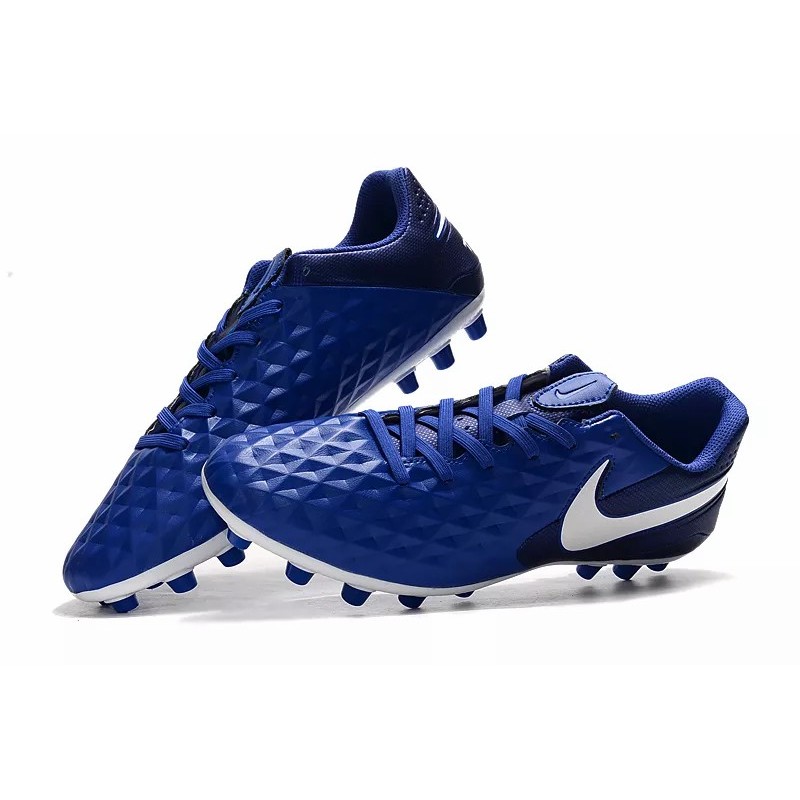 Botas de Fútbol Nike Tiempo Legend VIII Acadermy AG Gris / Blanco / Azul / Negro / Plata (#39~#45)