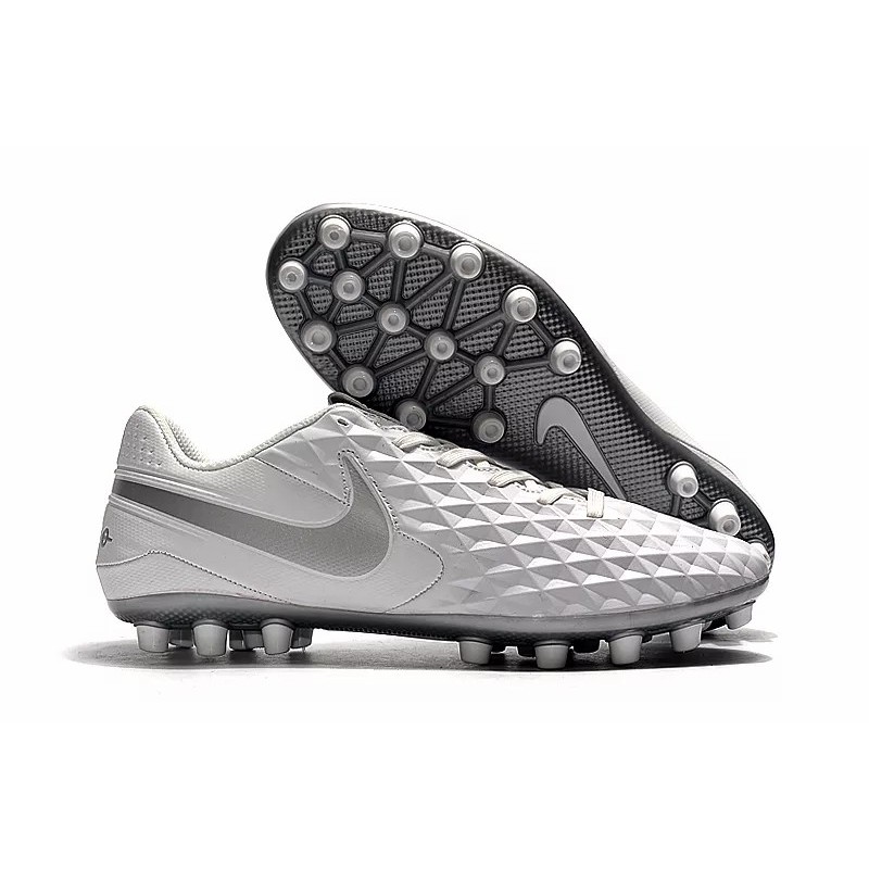Botas de Fútbol Nike Tiempo Legend VIII Acadermy AG Gris / Blanco / Azul / Negro / Plata (#39~#45)