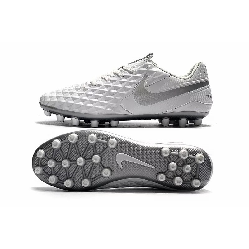 Botas de Fútbol Nike Tiempo Legend VIII Acadermy AG Gris / Blanco / Azul / Negro / Plata (#39~#45)