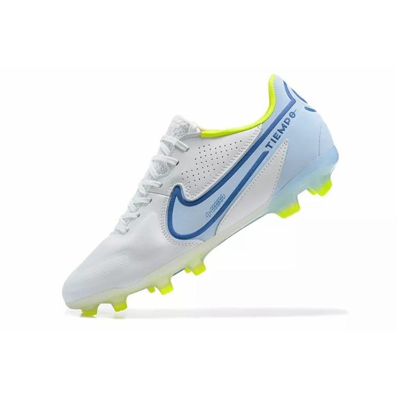 Botas de Fútbol Nike Tiempo Legend 9 Elite FG Blanco&Azul (#39~#45)