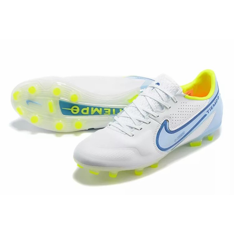 Botas de Fútbol Nike Tiempo Legend 9 Elite FG Blanco&Azul (#39~#45)