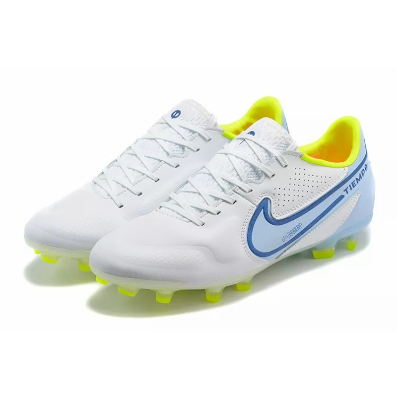 Botas de Fútbol Nike Tiempo Legend 9 Elite FG Blanco&Azul (#39~#45)
