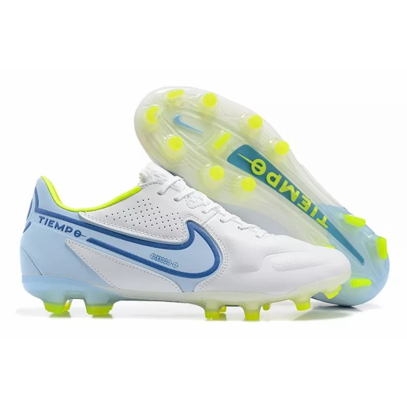 Botas de Fútbol Nike Tiempo Legend 9 Elite FG Blanco&Azul (#39~#45)