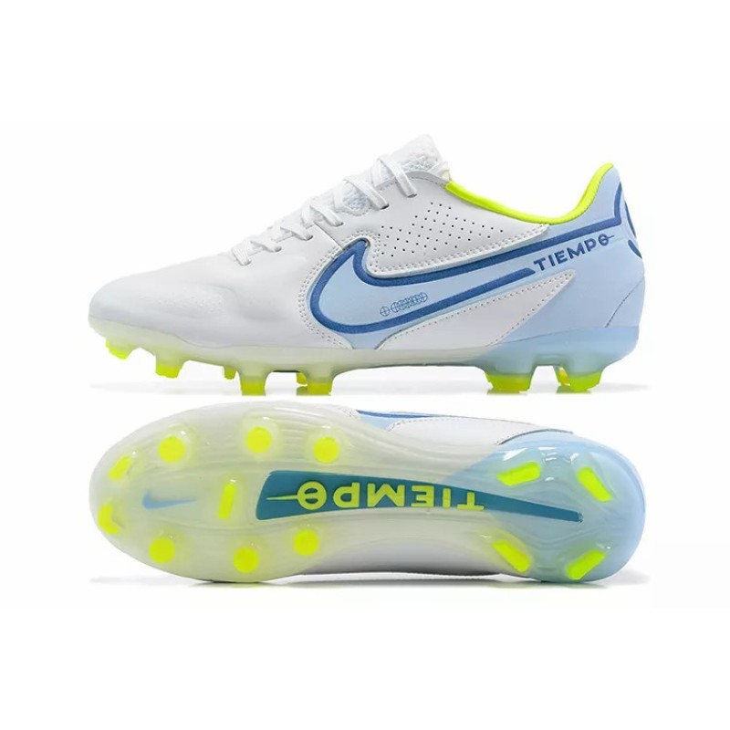 Botas de Fútbol Nike Tiempo Legend 9 Elite FG Blanco&Azul (#39~#45) Botas de Fútbol Nike Tiempo Legend 9 Elite FG Blanco&Azul (#39~#45)