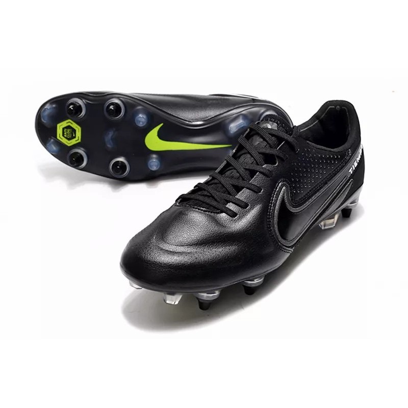 Botas de Fútbol Nike Tiempo Legend 9 Elite SG Negro / Blanco / Rojo / Verde Claro (#39~#45)