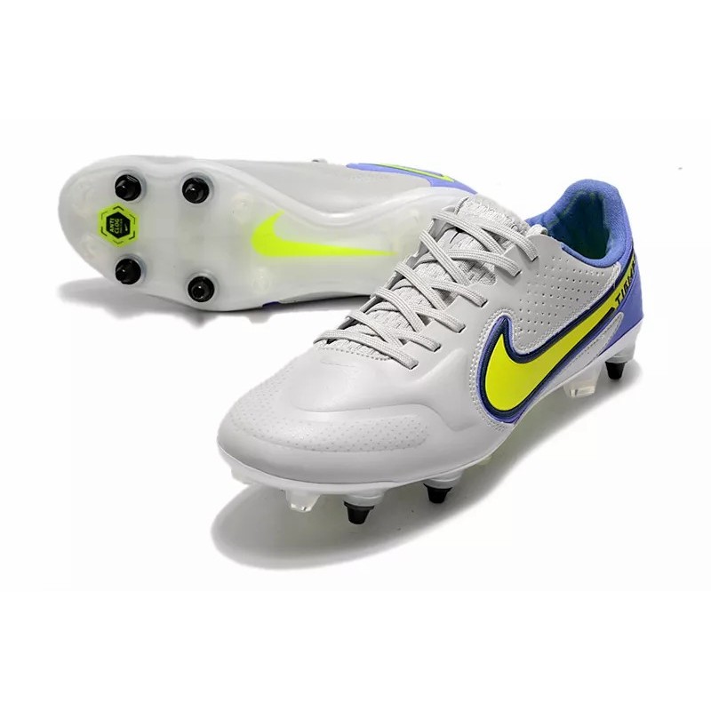 Botas de Fútbol Nike Tiempo Legend 9 Elite SG Negro / Blanco / Rojo / Verde Claro (#39~#45)