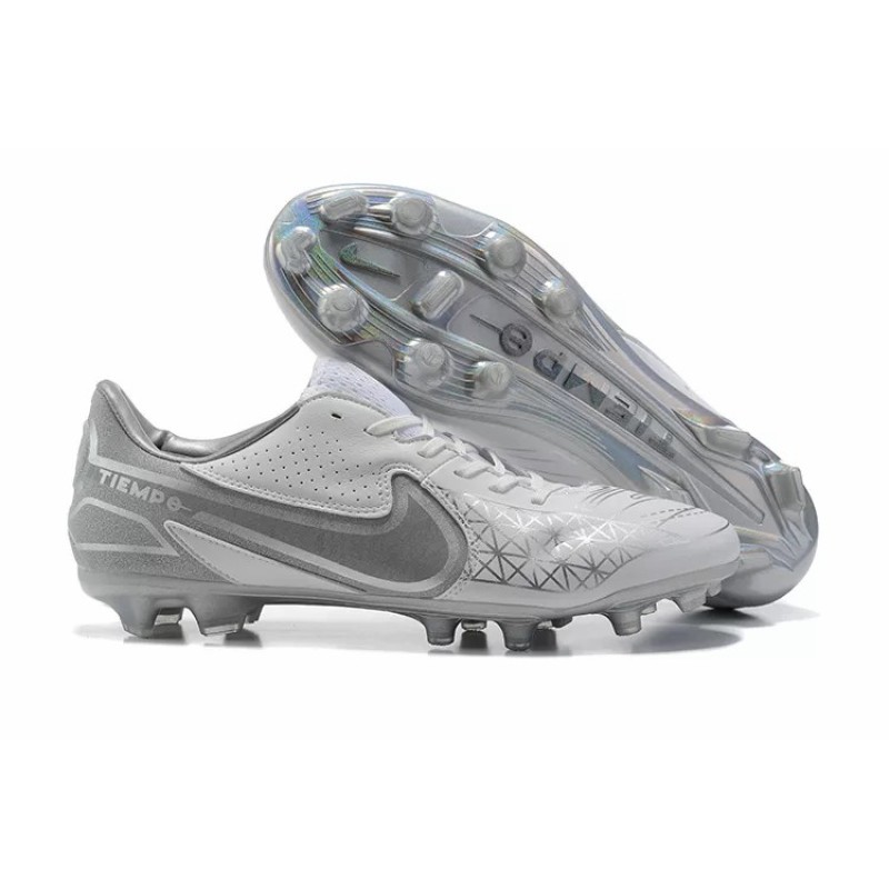 Botas de Fútbol Nike Tiempo Legend 9 FG Blanco&Gris (#39~#45)