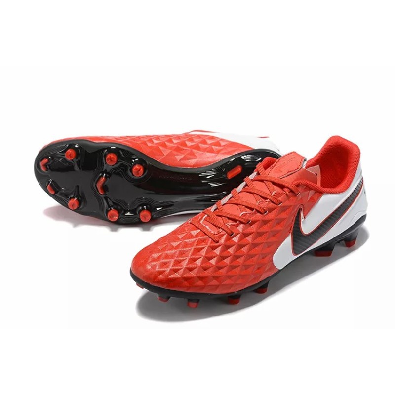 Botas de Fútbol Nike Tiempo Legend VIII DF FG Rojo&Blanco (#38~#45)