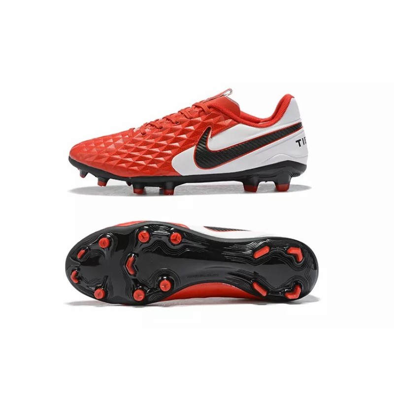 Botas de Fútbol Nike Tiempo Legend VIII DF FG Rojo&Blanco (#38~#45)